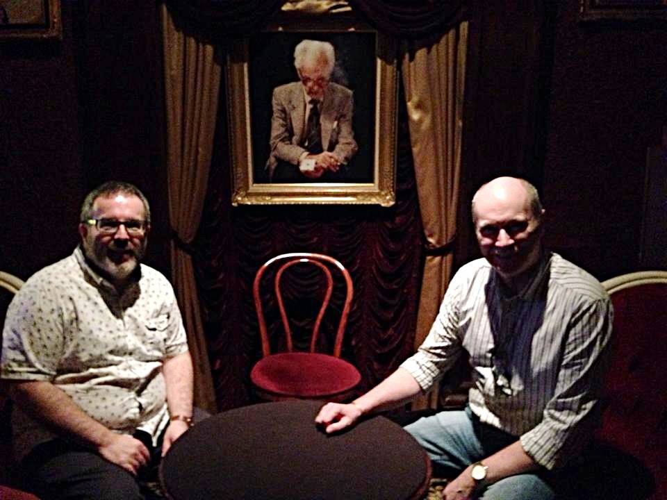 Sitting in the shadow of the great Dai Vernon in The Magic Castle.